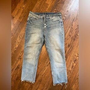 Gap High Rise Cigarette Light Indigo Wash